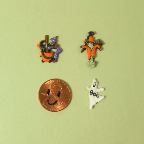 3D halloween decoration set in 1" scale or 1/2" scale even 1/4"